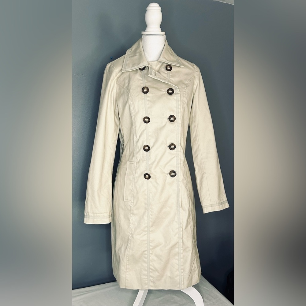 Boden Womens Trench Coat Khaki 6 *no belt* Academia Classiccore Closet Staple